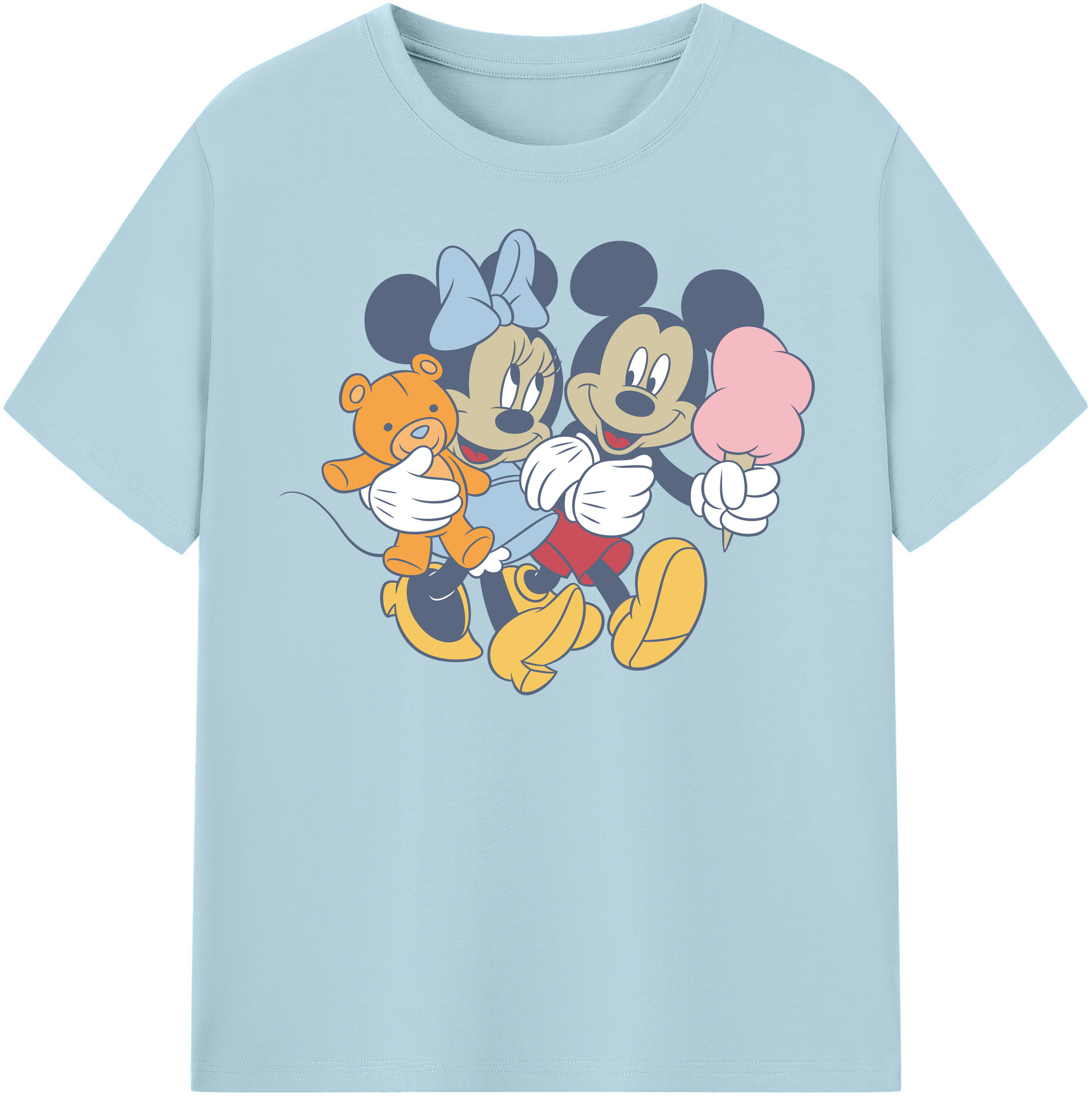 （画像用） ミッキーマウス Mickey Mouse 綿100％半袖Tシャツ（フロントプリント）